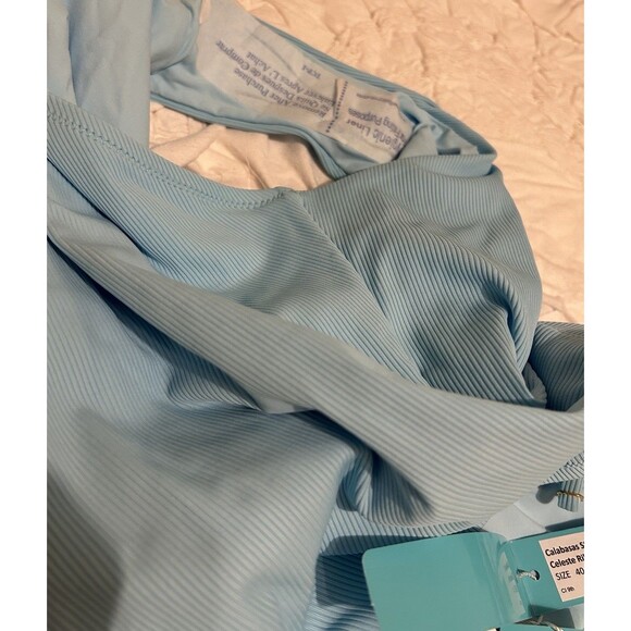 NWT Melissa Odabash Calabasas Celeste Ribbed Swim Suit Size 4 - Picture 8 of 9